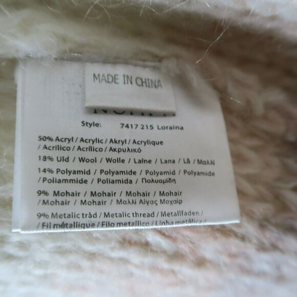 ANTHROPOLOGIE NUMPH Wool Mohair Striped Cardigan Sz S Metallic Longline Knit - Picture 8 of 10